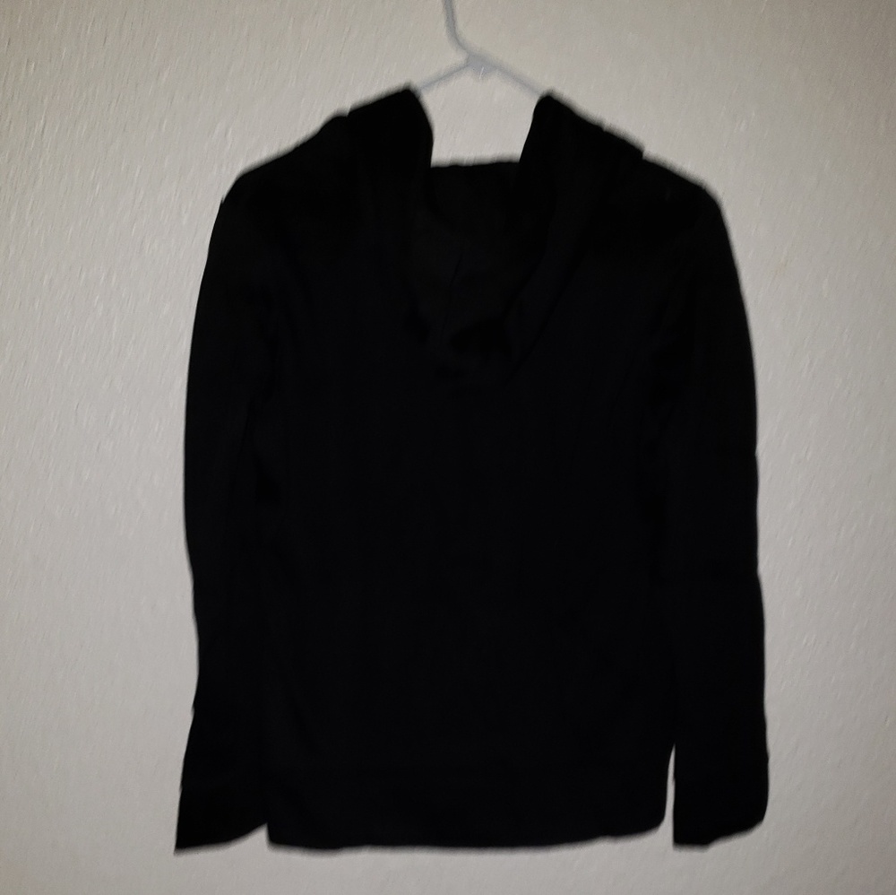 BLACK HOODED ZIP JACKET - Picture 7 of 7